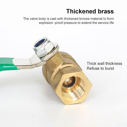 LAIZE Pneumatic Hose Connector Thickened Brass Ball Valve, Size:Double Outside 2 Point 1/4 inch - Valve Series by LAIZE | Online Shopping UK | buy2fix