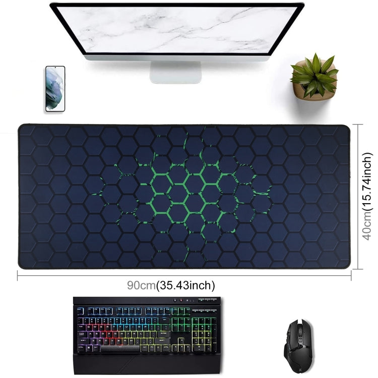 Anti-Slip Rubber Cloth Surface Game Mouse Mat Keyboard Pad, Size:90 x 40 x 0.2cm(Green Honeycomb) - Mouse Pads by buy2fix | Online Shopping UK | buy2fix