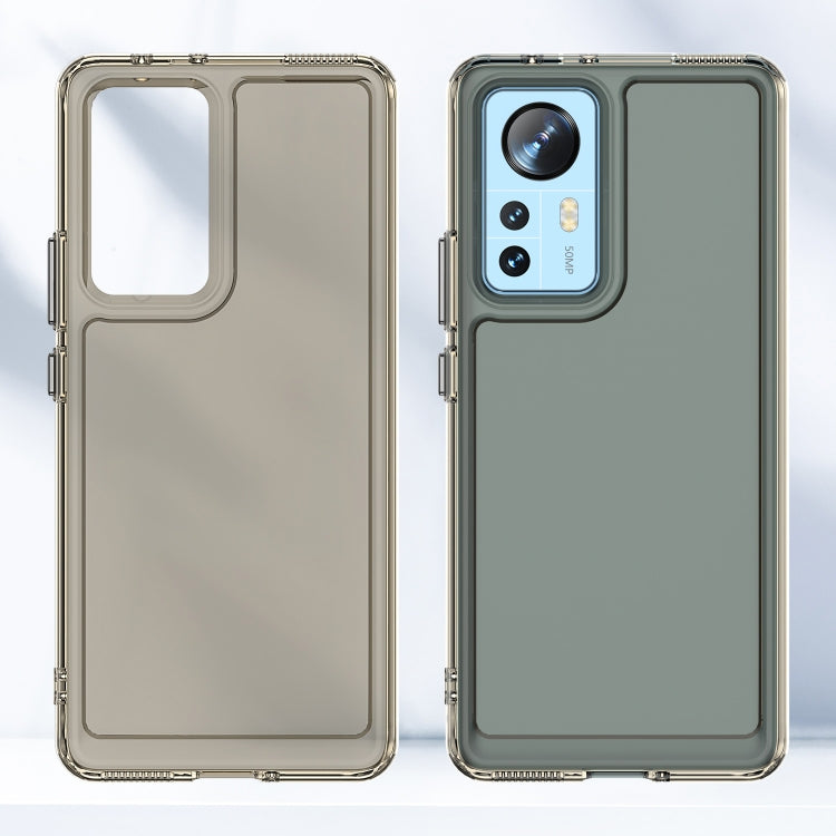 For Xiaomi 12 Pro Candy Series TPU Phone Case(Transparent Grey) - 12 Pro Cases by buy2fix | Online Shopping UK | buy2fix