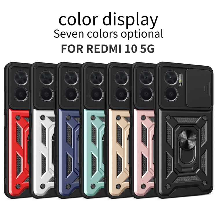 For Xiaomi Redmi 10 5G Sliding Camera Design TPU + PC Phone Case(Black) - Xiaomi Cases by buy2fix | Online Shopping UK | buy2fix