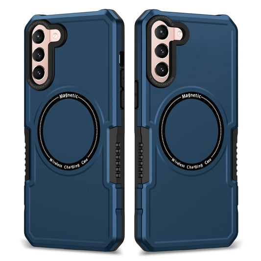 For Samsung Galaxy S21 5G MagSafe Shockproof Armor Phone Case(Dark Blue) - Galaxy S21 5G Cases by buy2fix | Online Shopping UK | buy2fix