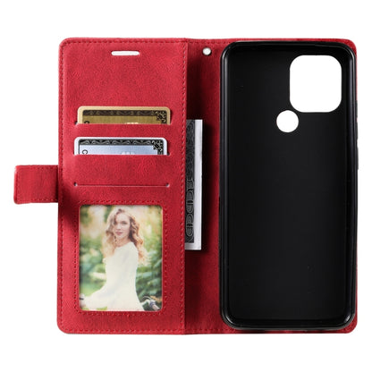 For Xiaomi Redmi A1+ Skin Feel Splicing Leather Phone Case(Red) - Xiaomi Cases by buy2fix | Online Shopping UK | buy2fix