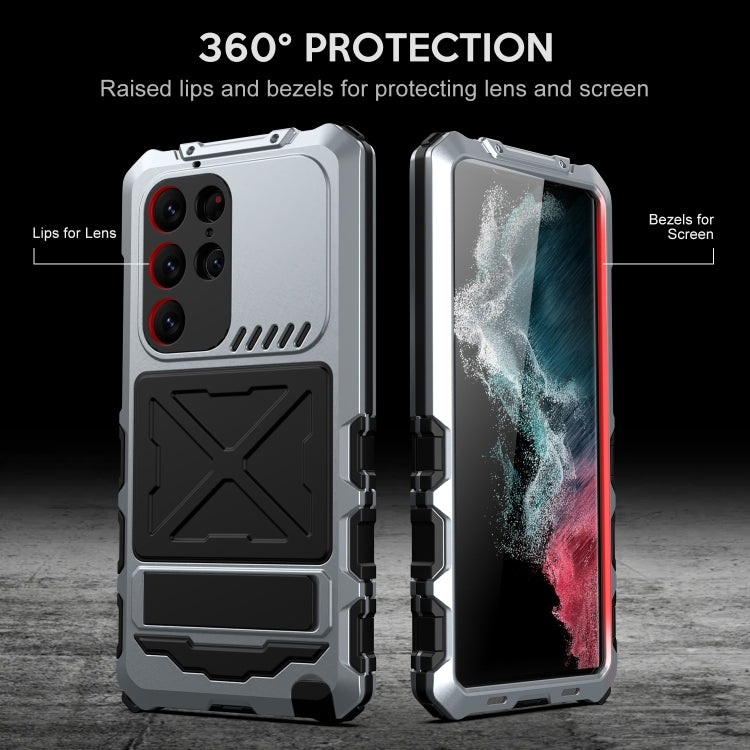 For Samsung Galaxy S23 Ultra 5G R-JUST Life Waterproof Dustproof Shockproof Phone Case(Silver) - Galaxy S23 Ultra 5G Cases by R-JUST | Online Shopping UK | buy2fix