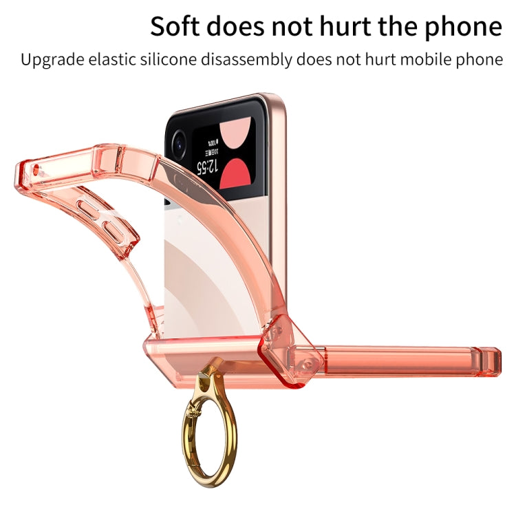 For Samsung Galaxy Z Flip4 GKK MagSafe Airbag Hinge Shockproof Phone Case with Ring Holder(Orange) - Galaxy Z Flip4 5G Cases by GKK | Online Shopping UK | buy2fix