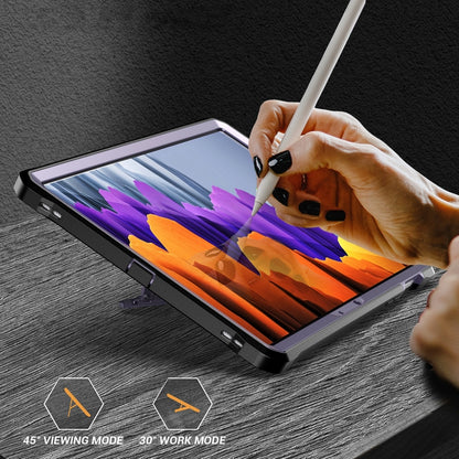 For Samsung Galaxy Tab S7/S8 Explorer PC + TPU Tablet Protective Case with Pen Slot(Purple) - Galaxy Tab S7 by buy2fix | Online Shopping UK | buy2fix