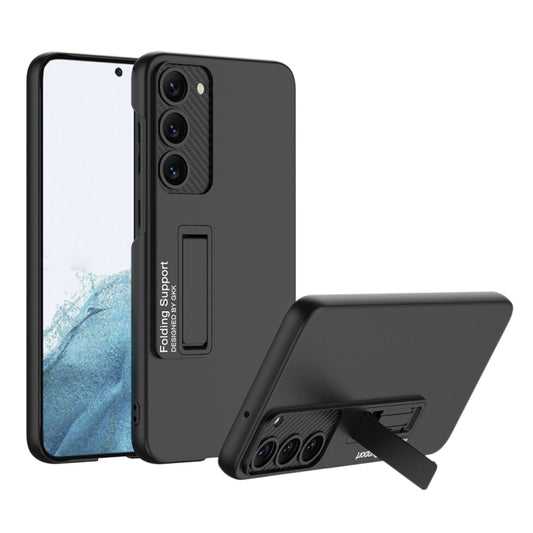 For Samsung Galaxy S23+ 5G GKK Ultra-thin Shockproof Phone Case with Holder(Black) - Galaxy S23+ 5G Cases by GKK | Online Shopping UK | buy2fix