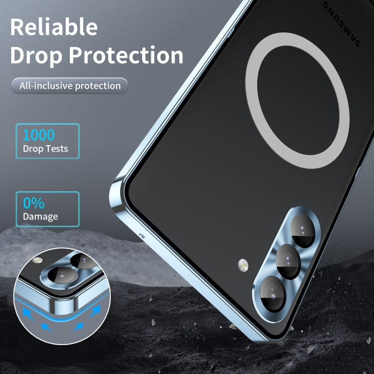 For Samsung Galaxy S23+ 5G MagSafe Magnetic Frosted Metal Phone Case(Blue) - Galaxy S23+ 5G Cases by buy2fix | Online Shopping UK | buy2fix