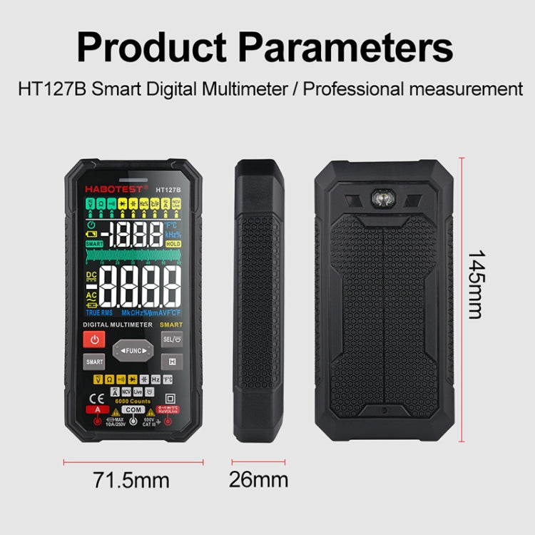 HABOTEST HT127B Digital Multimeter - Digital Multimeter by HABOTEST | Online Shopping UK | buy2fix