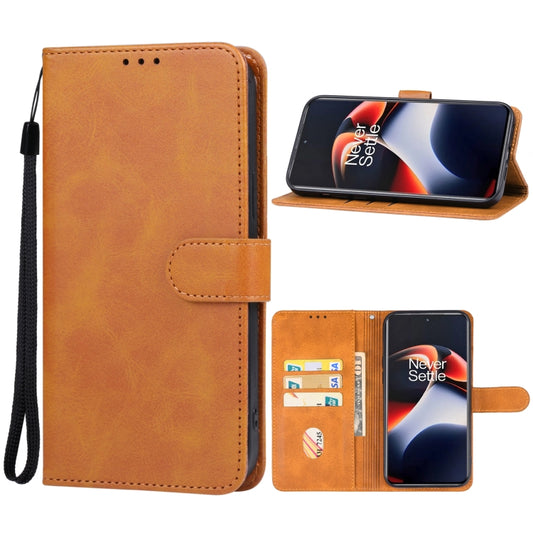 For OnePlus 11R / Ace 2 Leather Phone Case(Brown) - OnePlus Cases by buy2fix | Online Shopping UK | buy2fix