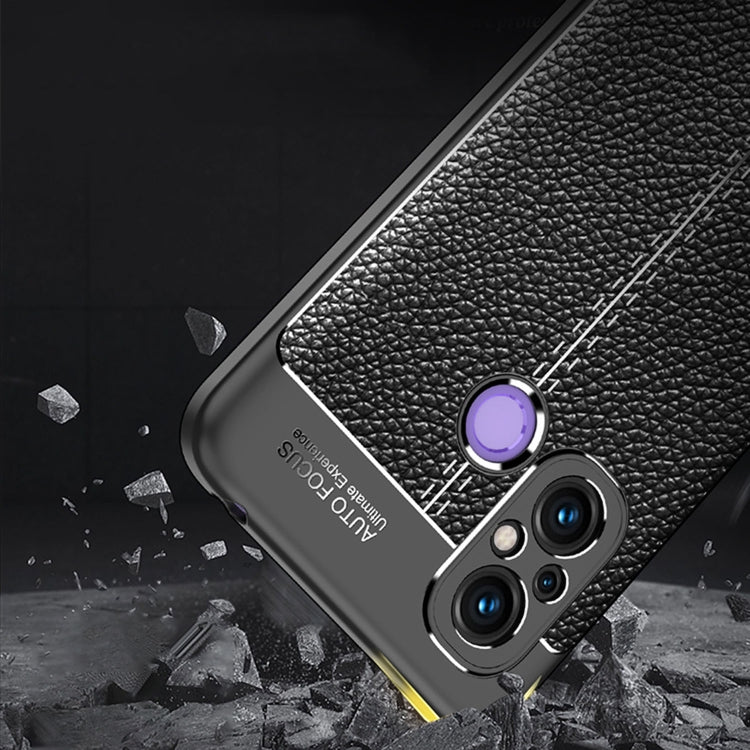 For Xiaomi Redmi 12C Litchi Texture Shockproof TPU Phone Case(Black) - Xiaomi Cases by buy2fix | Online Shopping UK | buy2fix