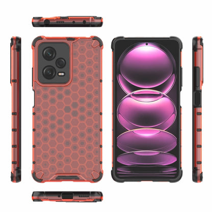 For Xiaomi Poco X5 Pro Shockproof Honeycomb PC + TPU Phone Case(Red) - Xiaomi Cases by buy2fix | Online Shopping UK | buy2fix