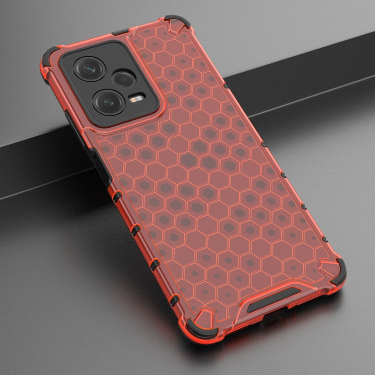 For Xiaomi Poco X5 Pro Shockproof Honeycomb PC + TPU Phone Case(Red) - Xiaomi Cases by buy2fix | Online Shopping UK | buy2fix