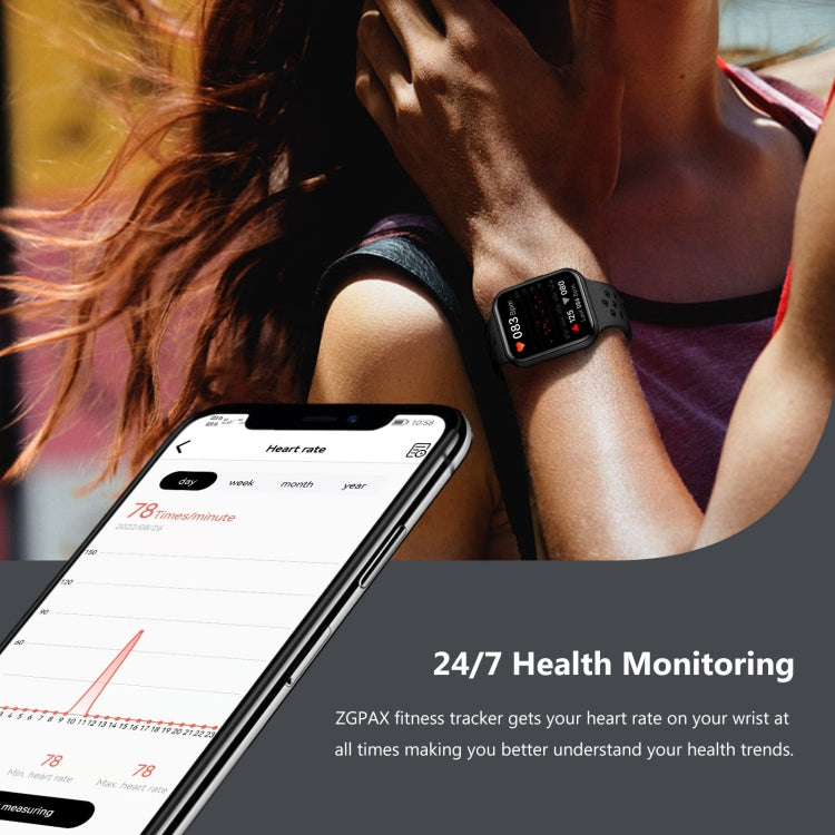 S226 1.72 inch Waterproof Smart Sports Watch Support Heart Rate Monitoring / Blood Pressure Monitoring(White Gold) - Smart Wear by buy2fix | Online Shopping UK | buy2fix