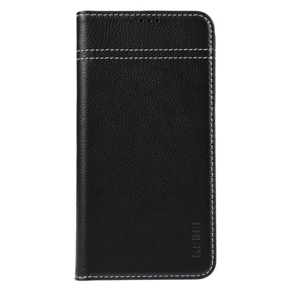 For iPhone 13 Pro GEBEI Top-grain Horizontal Flip Leather Phone Case(Black) - iPhone 13 Pro Cases by GEBEI | Online Shopping UK | buy2fix