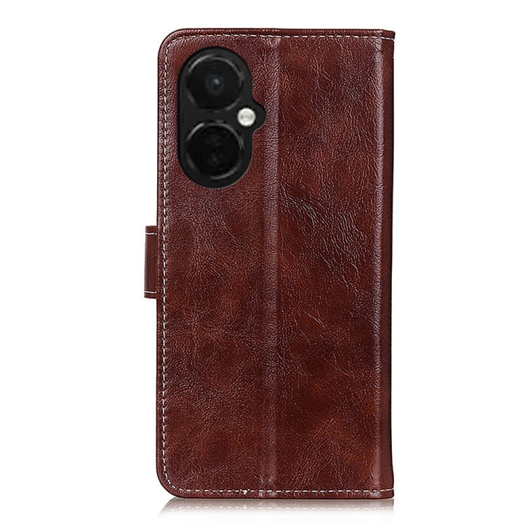 For OnePlus Nord CE 3 Lite Retro Crazy Horse Texture Leather Phone Case(Brown) - OnePlus Cases by buy2fix | Online Shopping UK | buy2fix