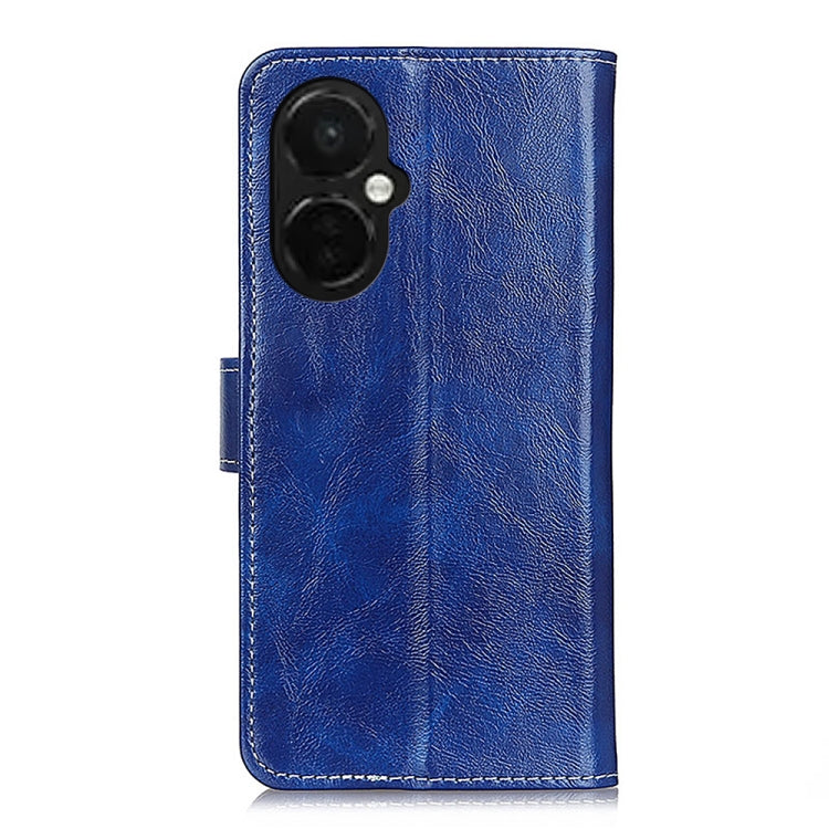For OnePlus Nord CE 3 Lite Retro Crazy Horse Texture Leather Phone Case(Blue) - OnePlus Cases by buy2fix | Online Shopping UK | buy2fix