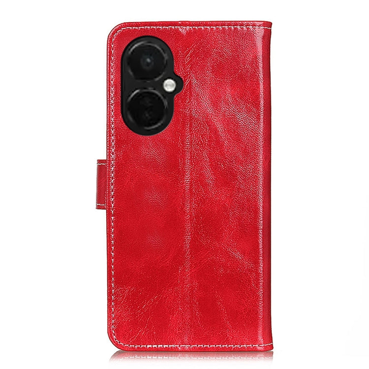 For OnePlus Nord CE 3 Lite Retro Crazy Horse Texture Leather Phone Case(Red) - OnePlus Cases by buy2fix | Online Shopping UK | buy2fix
