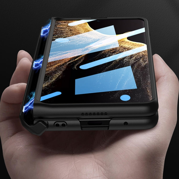 For Honor Magic VS GKK Magnetic Hinge Flip Leather Phone Case with Holder(Black) - Honor Cases by GKK | Online Shopping UK | buy2fix
