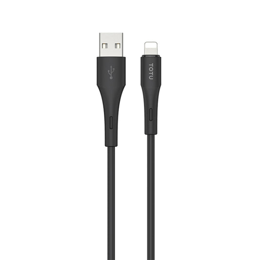 TOTU BL-017 Skin Sense Series USB to 8 Pin Silicone Data Cable, Length:2m(Black) - Normal Style Cable by TOTUDESIGN | Online Shopping UK | buy2fix