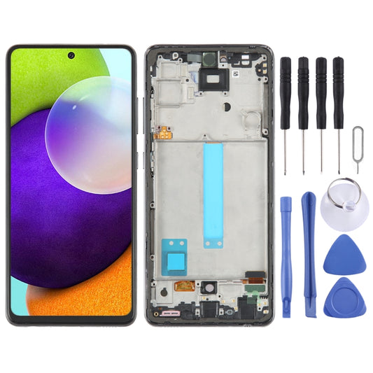 6.33 inch OLED LCD Screen for Samsung Galaxy A52 4G SM-A525 Digitizer Full Assembly with Frame(Black) - Repair & Spare Parts by buy2fix | Online Shopping UK | buy2fix