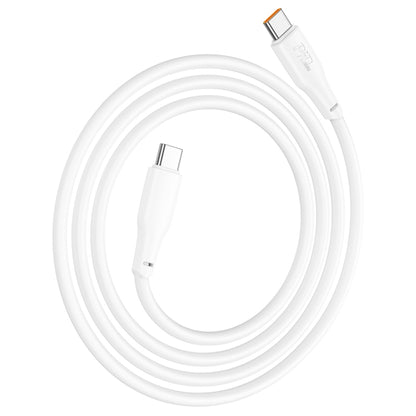 hoco X93 100W USB-C/Type-C to USB-C/Type-C Fast Charge Data Cable, Length:1m(White) -  by hoco | Online Shopping UK | buy2fix
