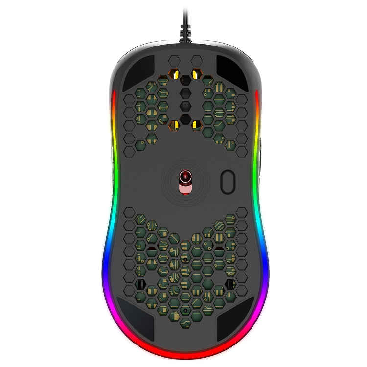 HXSJ X600 6 Keys RGB Luminous Macro Programming Wired Gaming Mouse(Black) - Wired Mice by HXSJ | Online Shopping UK | buy2fix