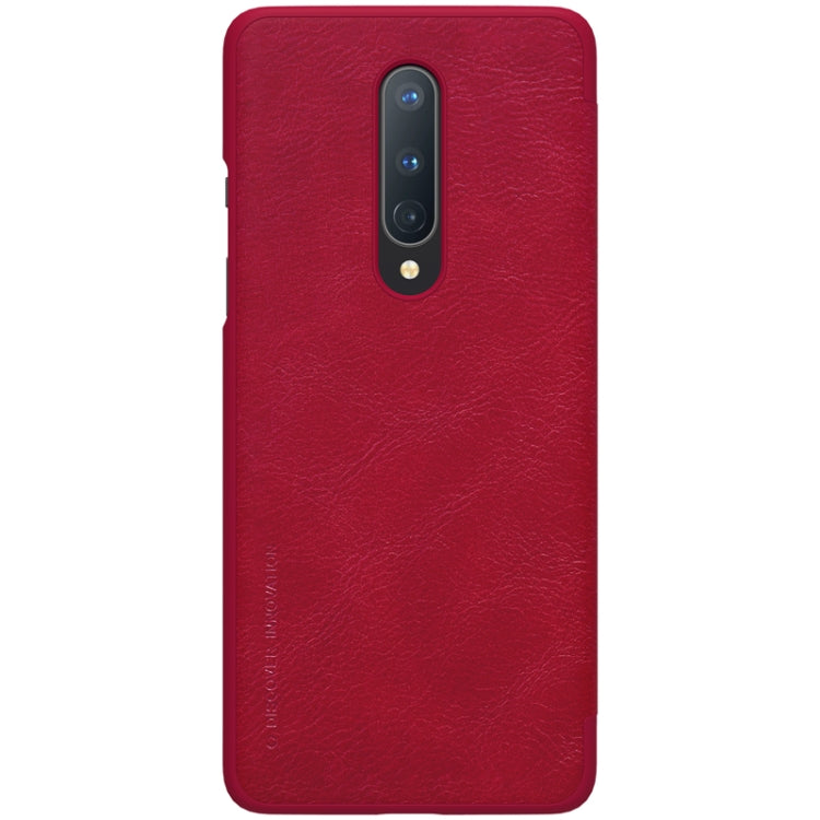 For OnePlus 8 NILLKIN QIN Series Crazy Horse Texture Horizontal Flip Leather Case with Card Slot(Red) - OnePlus Cases by NILLKIN | Online Shopping UK | buy2fix