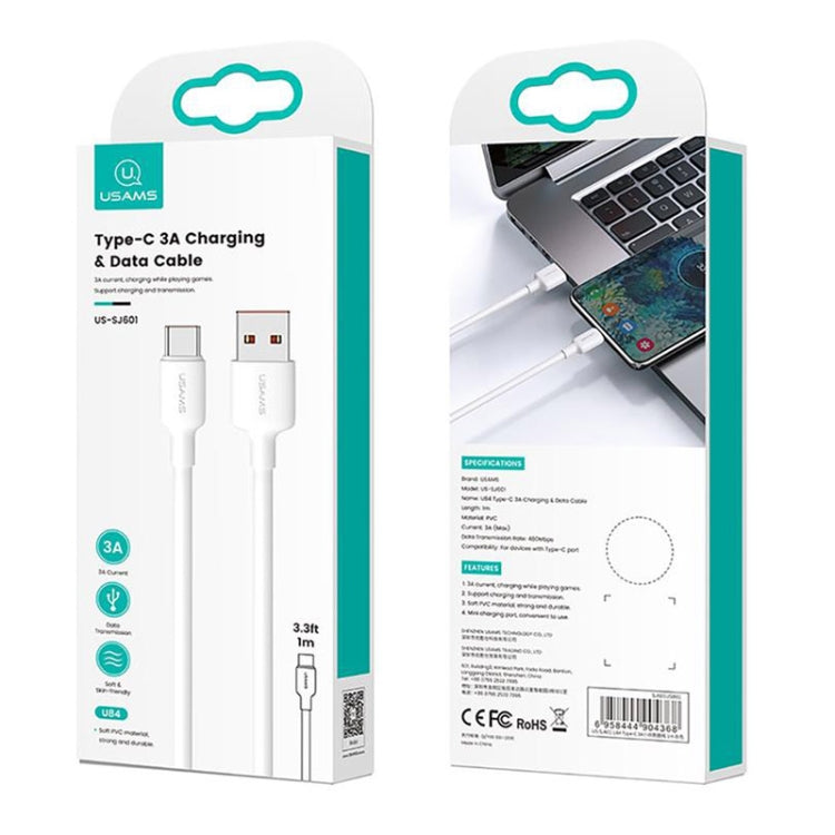 USAMS US-SJ603 U84 USB to USB-C / Type-C 3A Charging Data Cable, Length:3m - USB-C & Type-C Cable by USAMS | Online Shopping UK | buy2fix