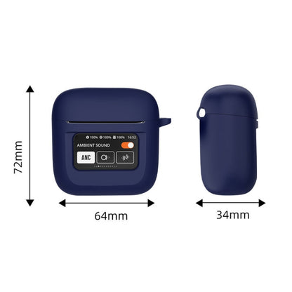 For JBL Tour Pro 2 Silicone Wireless Earphone Protective Case(Deep Green) - JBL Earphone Case by buy2fix | Online Shopping UK | buy2fix