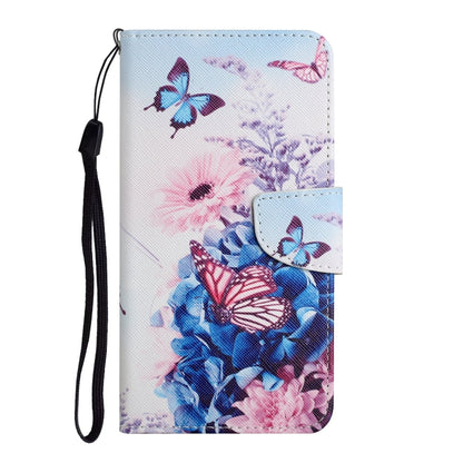 For Xiaomi Redmi 12C Colored Drawing Pattern Flip Leather Phone Case(Purple Butterfly) - Xiaomi Cases by buy2fix | Online Shopping UK | buy2fix