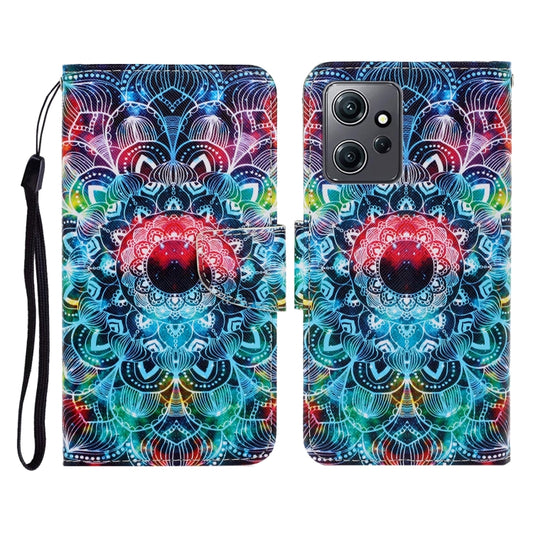 For Xiaomi Redmi Note 12 4G Global Colored Drawing Pattern Flip Leather Phone Case(Mandala) - Note 12 Cases by buy2fix | Online Shopping UK | buy2fix