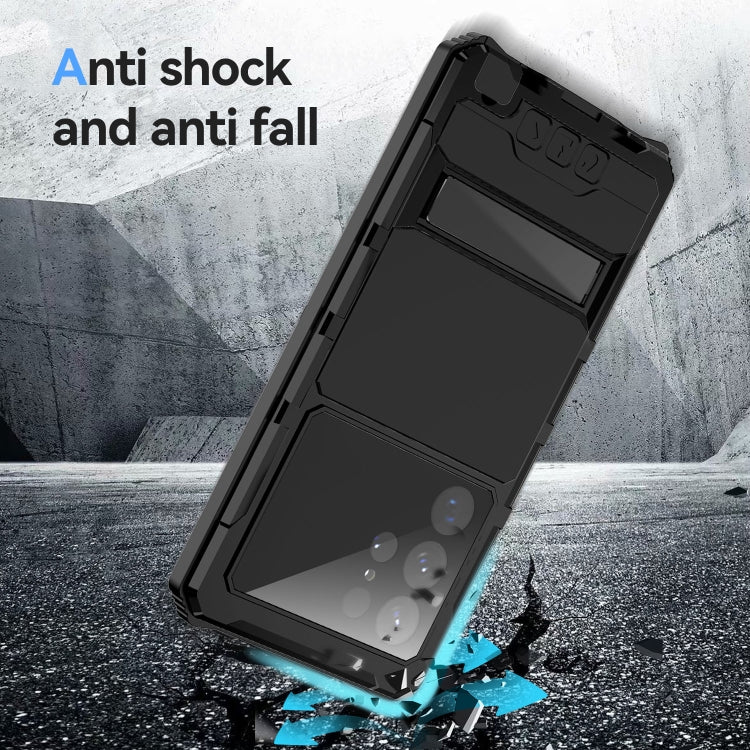 For Samsung Galaxy S22 Ultra 5G R-JUST RJ-56 3rd Gen Life Waterproof Dustproof Shockproof Phone Case(Black) - Galaxy S22 Ultra 5G Cases by R-JUST | Online Shopping UK | buy2fix