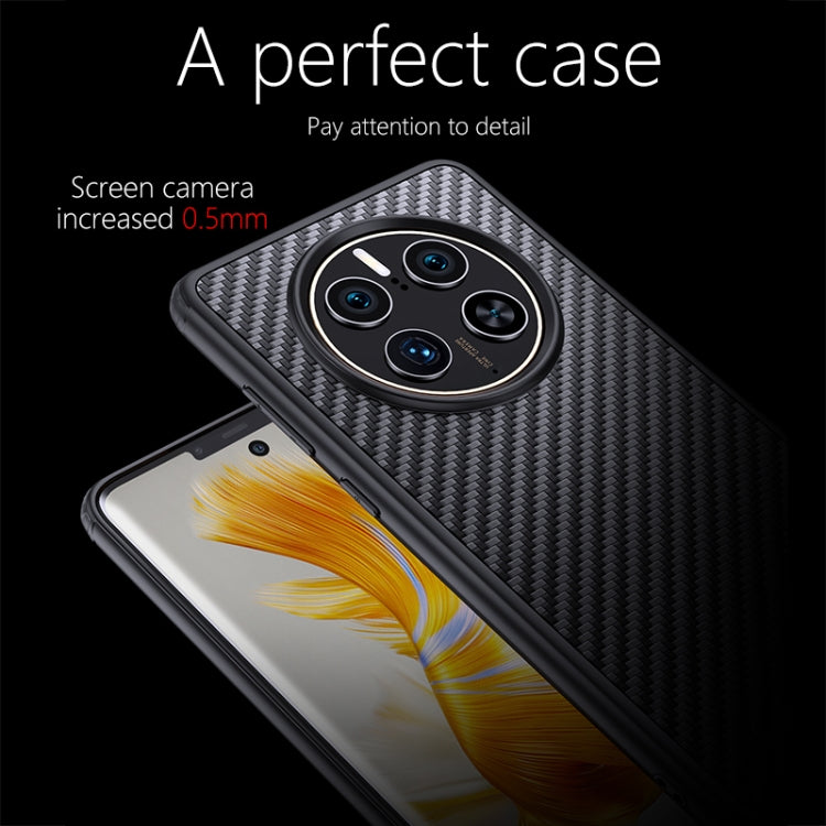 For Huawei Mate 50 Pro wlons Magsafe Carbon Fiber Kevlar TPU Phone Case(Black) - Huawei Cases by wlons | Online Shopping UK | buy2fix