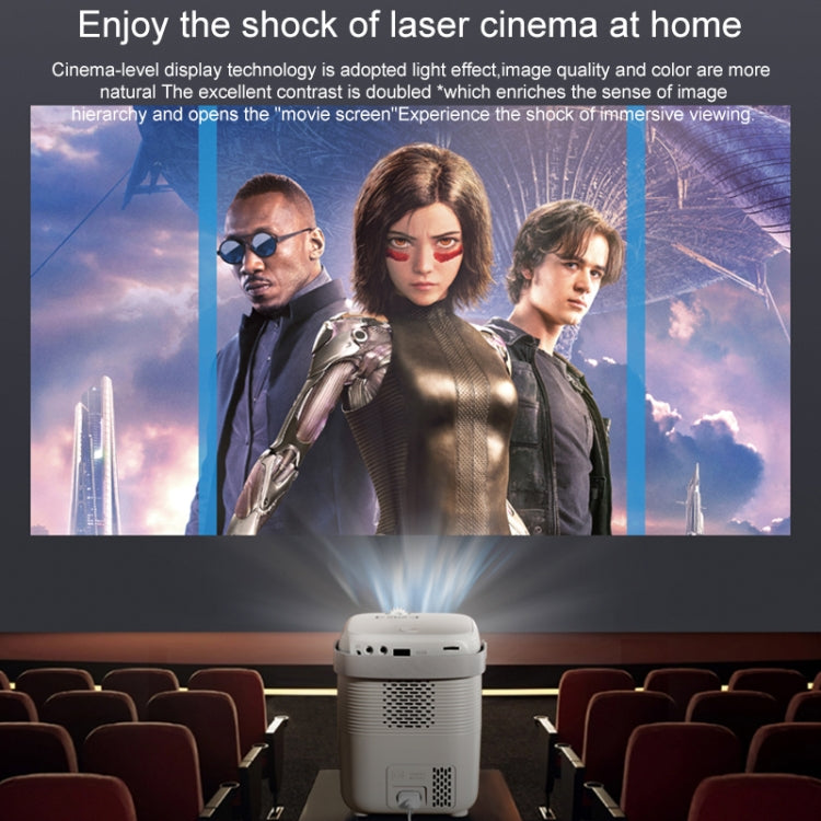 A007 Portable 1280 x 720 HD 113 ANSI Smart LED Projector, Plug:EU Plug(Black) - Consumer Electronics by buy2fix | Online Shopping UK | buy2fix