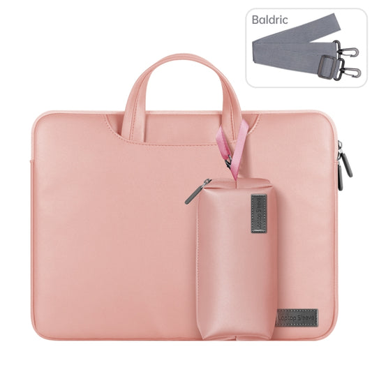 Waterproof PU Laptop Bag Inner Bag with Power Pack, Size:15 inch(Rose Gold) -  by buy2fix | Online Shopping UK | buy2fix