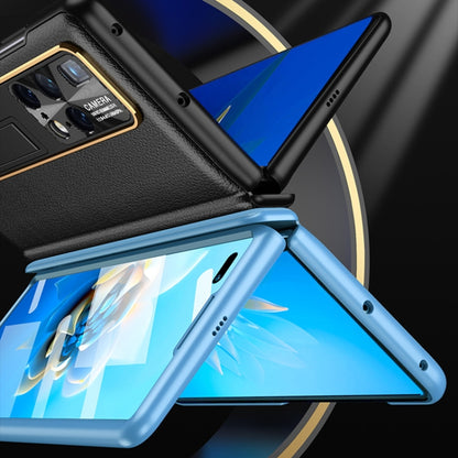 For Huawei Mate X2 GKK Integrated Magnetic Plain Leather Hinge Folding Phone Case(Black) - Huawei Cases by GKK | Online Shopping UK | buy2fix