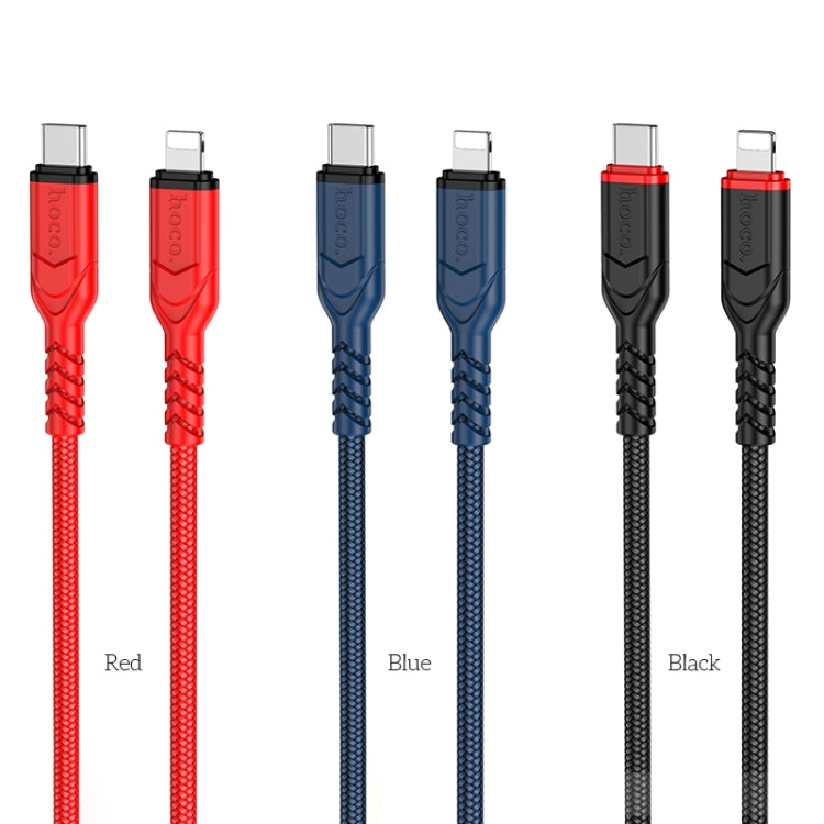 hoco X59 Victory PD 20W USB-C / Type-C to 8 Pin Charging Data Dable, Length:2m(Red) - 2 in 1 Cable by hoco | Online Shopping UK | buy2fix