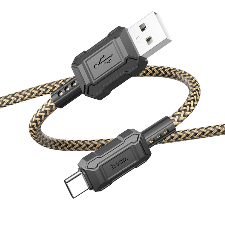 hoco X94 Leader 3A USB to USB-C / Type-C Charging Data Dable, Length:1m(Gold) -  by hoco | Online Shopping UK | buy2fix