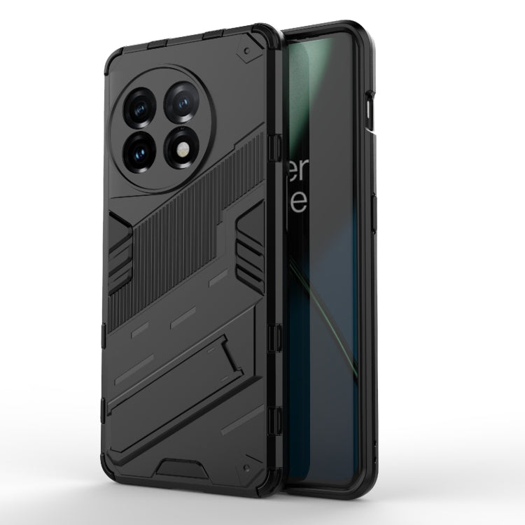 For OnePlus 11 5G Punk Armor 2 in 1 PC + TPU Shockproof Phone Case with Invisible Holder(Black) - OnePlus Cases by buy2fix | Online Shopping UK | buy2fix