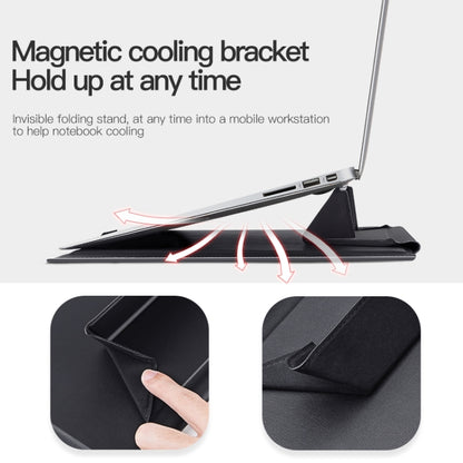 13-14 inch Universal Laptop Magnetic Holder Stitching Inner Bag(Black) - 13.3 inch by buy2fix | Online Shopping UK | buy2fix