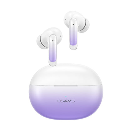 USAMS XD19 ENC Dual Wheat Noise Reduction TWS In-Ear Wireless Bluetooth Earphone(Gradient Purple) - TWS Earphone by USAMS | Online Shopping UK | buy2fix