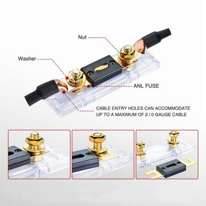 2 in 1 ANL Car Fuse Holder Electrical Protection Insulating Cover, Current:100A -  by buy2fix | Online Shopping UK | buy2fix