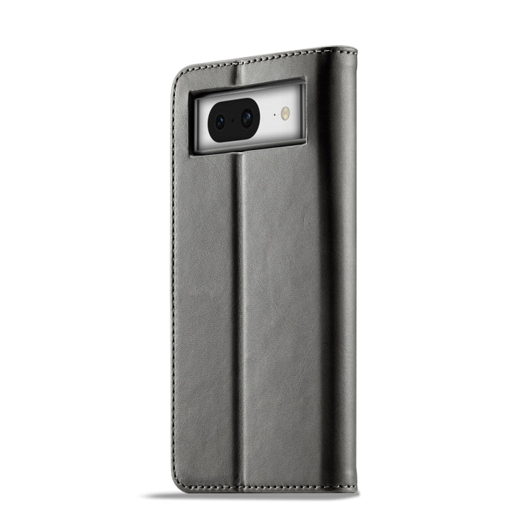 For Google Pixel 7a LC.IMEEKE Calf Texture Horizontal Flip Leather Phone Case(Grey) - Google Cases by LC.IMEEKE | Online Shopping UK | buy2fix