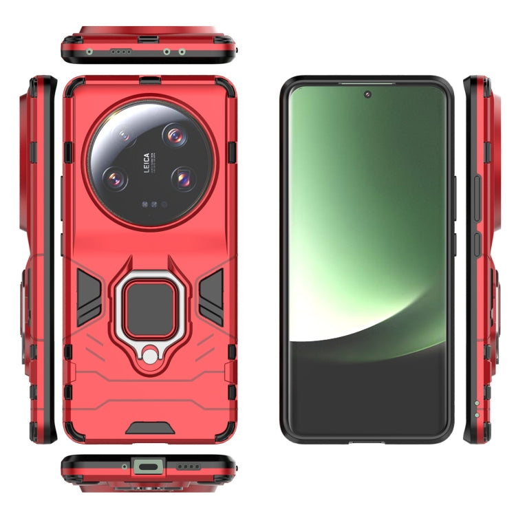 For Xiaomi 13 Ultra Magnetic Ring Holder PC + TPU Phone Case(Red) - 13 Ultra Cases by buy2fix | Online Shopping UK | buy2fix