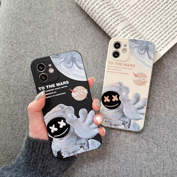 For iPhone 11 Pro Max Martian Astronaut Pattern Shockproof Phone Case(White) - iPhone 11 Pro Max Cases by buy2fix | Online Shopping UK | buy2fix