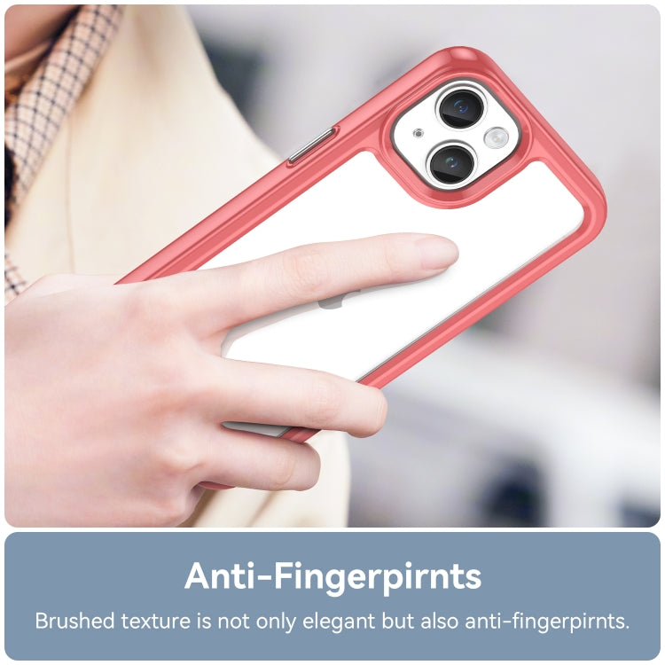 For iPhone 15 Colorful Series Acrylic + TPU Phone Case(Red) - iPhone 15 Cases by buy2fix | Online Shopping UK | buy2fix