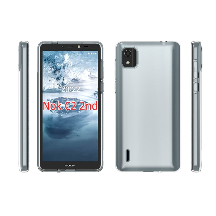 For Nokia C2 2nd Edition Waterproof Texture TPU Phone Case(Transparent) - Nokia Cases by buy2fix | Online Shopping UK | buy2fix