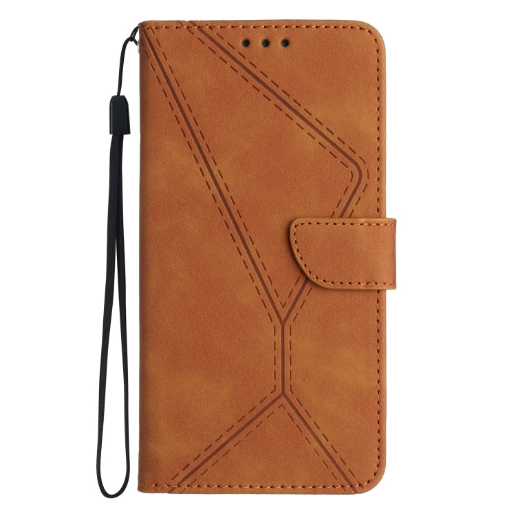 For Sony Xperia 10 III Stitching Embossed Leather Phone Case(Brown) - Sony Cases by buy2fix | Online Shopping UK | buy2fix