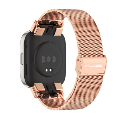 For Redmi Watch 3 Mijobs Milan Buckle Metal Watch Band(Rose Gold) - Watch Bands by MIJOBS | Online Shopping UK | buy2fix