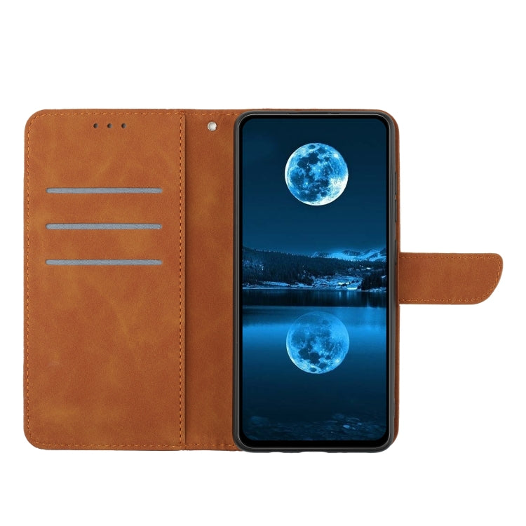 For Xiaomi 13 Pro Stitching Embossed Leather Phone Case(Brown) - 13 Pro Cases by buy2fix | Online Shopping UK | buy2fix